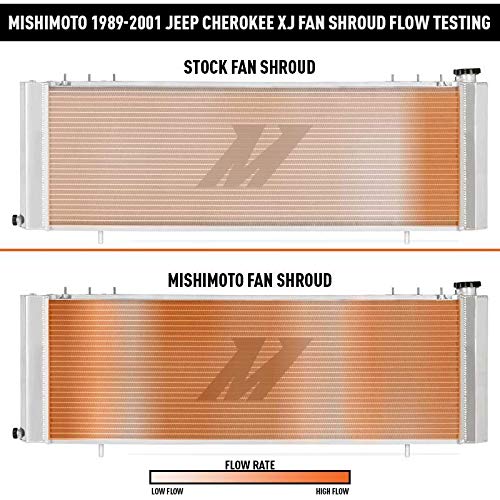 Mishimoto Fan Shroud MMFS-XJ-89K w Controller Fits Jeep Cherokee XJ 4.0L 1989-2001 Silver