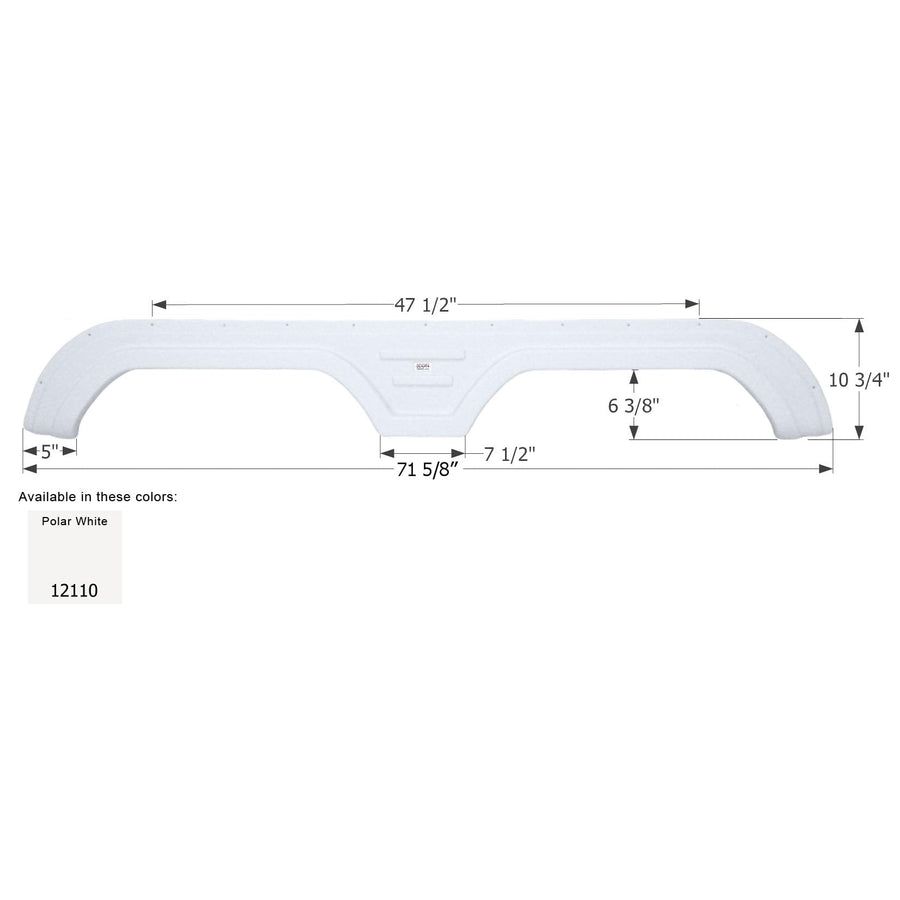 Fender Skirt ICON, Tandem, Keystone, FS2110, Polar White