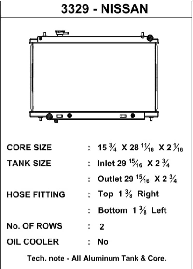 High Performance CSF 3329 Radiator
