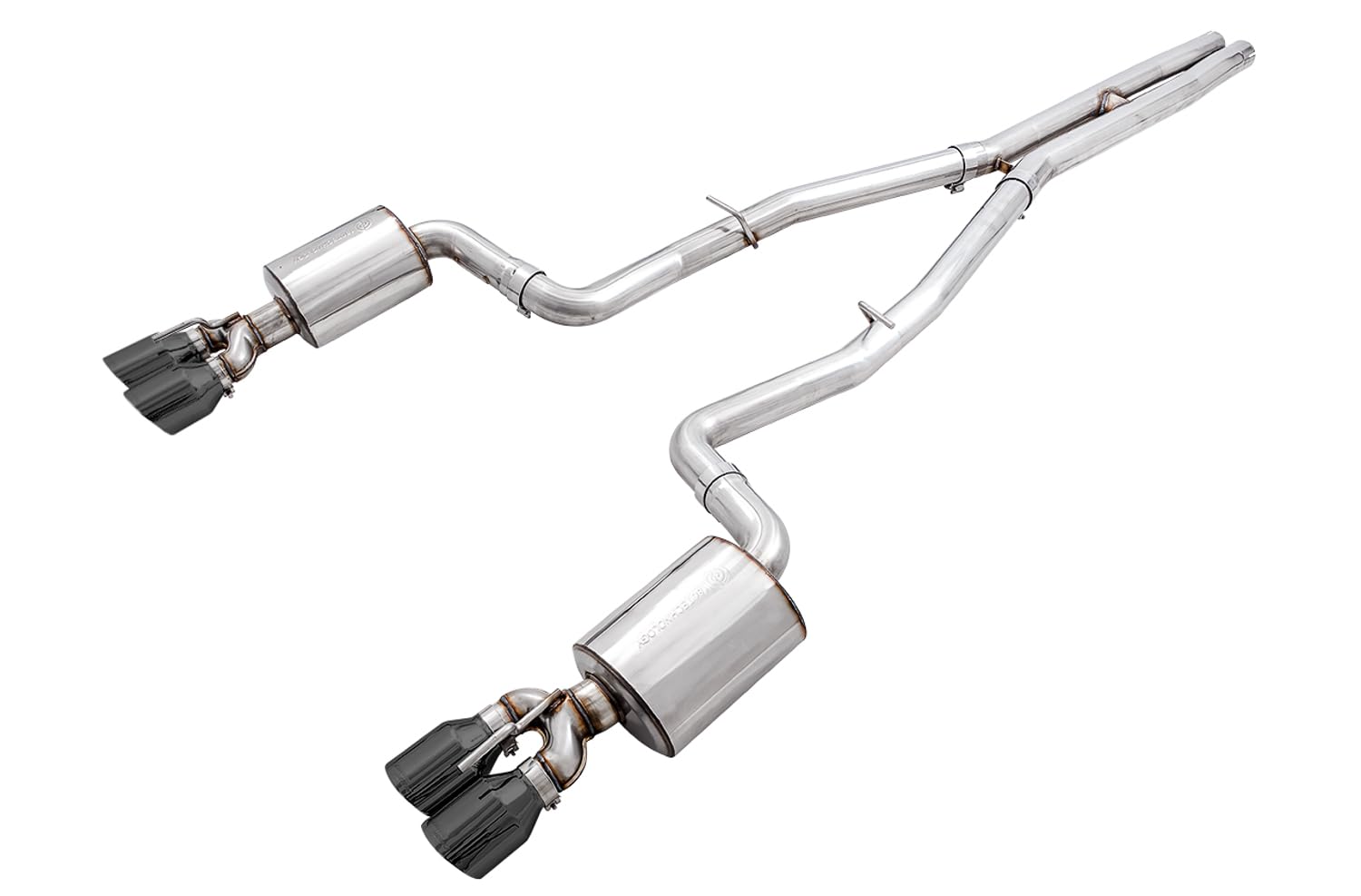 Dodge Challenger AWE Tuning 2015+ 6.4L/6.2L Non-Resonated Touring Edition Exhaust - Quad Black Tips