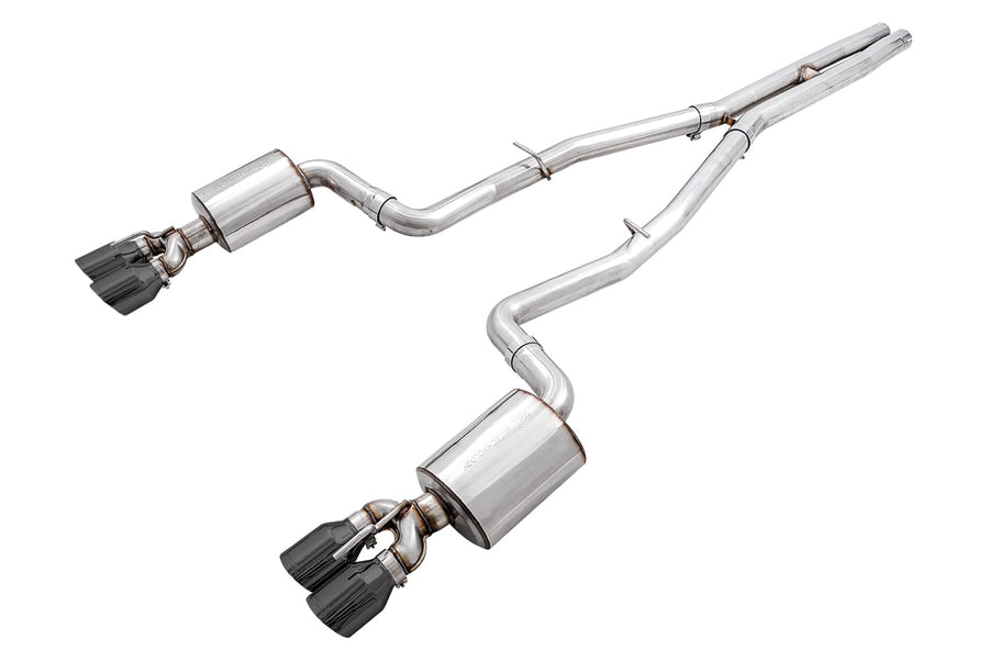 Dodge Challenger AWE Tuning 2015+ 6.4L/6.2L Non-Resonated Touring Edition Exhaust - Quad Black Tips
