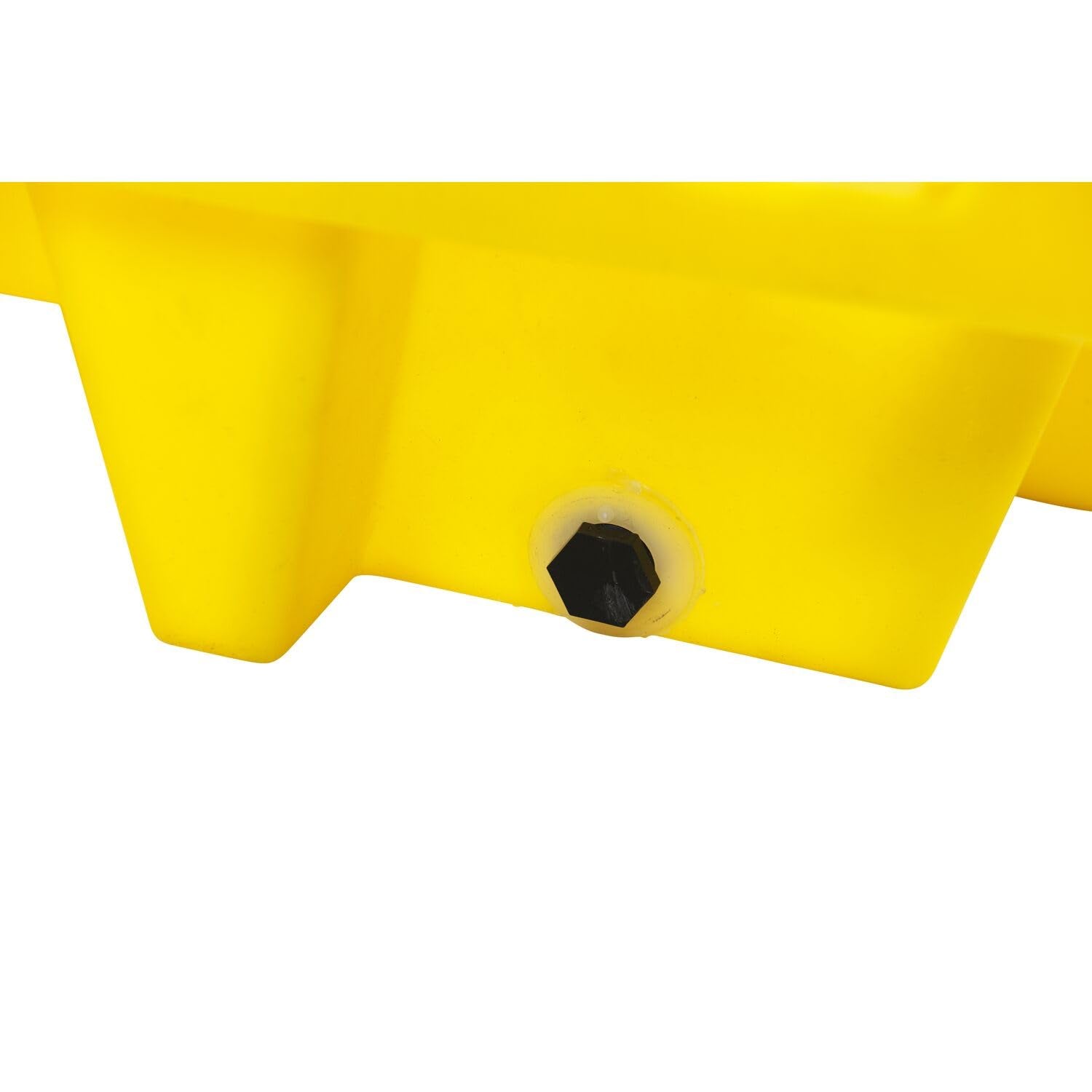 4 Drum Eagle Nestable Spill Containment Pallet with Drain and Forklift Pockets, 51.5"x51.5"x8", 66 Gallon Sump, 6,000 lbs. Load Capacity Secondary Containment Pallet, Made in USA, Yellow, 1646
