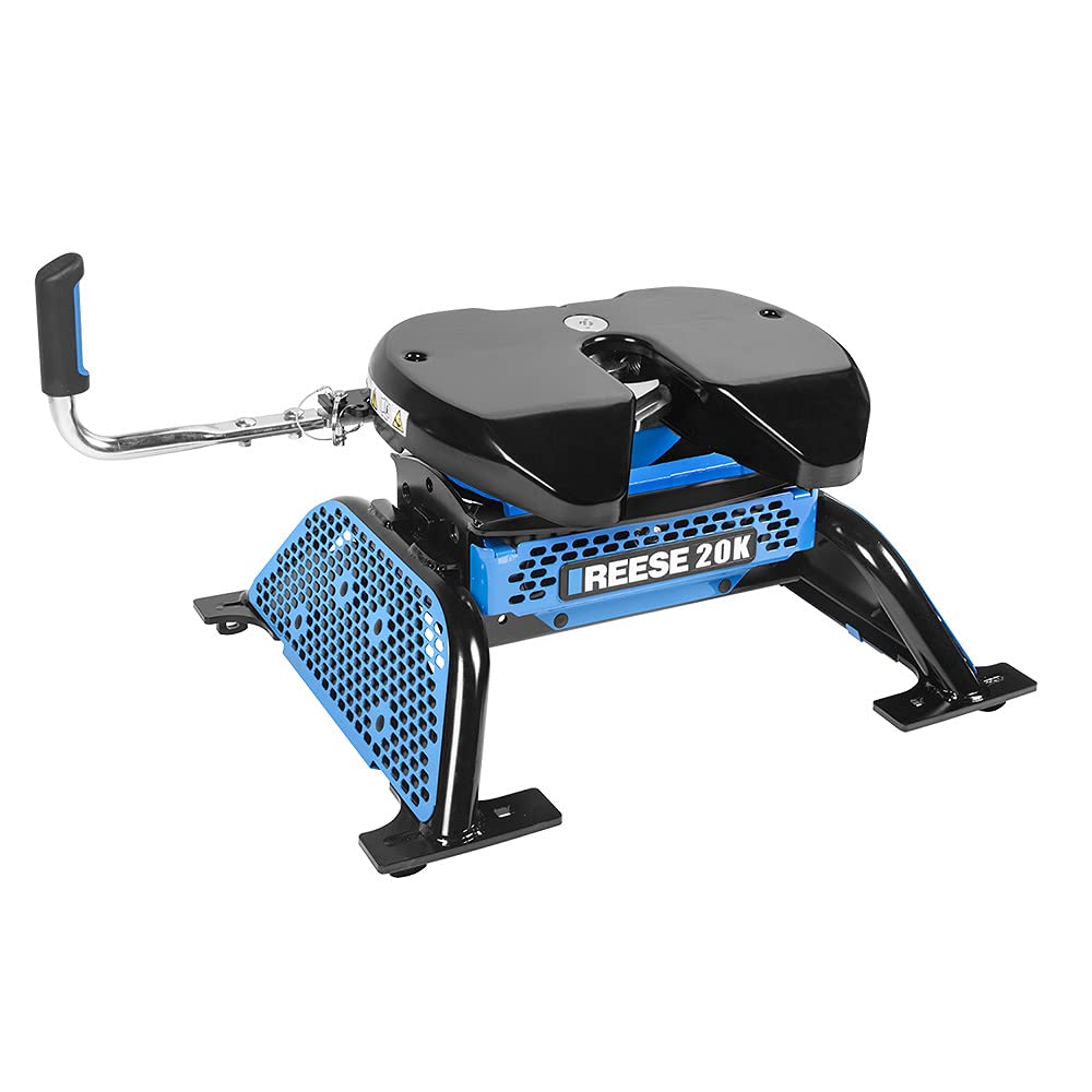 30928 Reese M5 Fifth Wheel Hitch, 20,000 lbs. Capacity, Talon Jaw, Complete System, Compatible with Industry Standard Rail Mounts