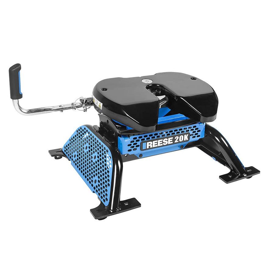 30928 Reese M5 Fifth Wheel Hitch, 20,000 lbs. Capacity, Talon Jaw, Complete System, Compatible with Industry Standard Rail Mounts