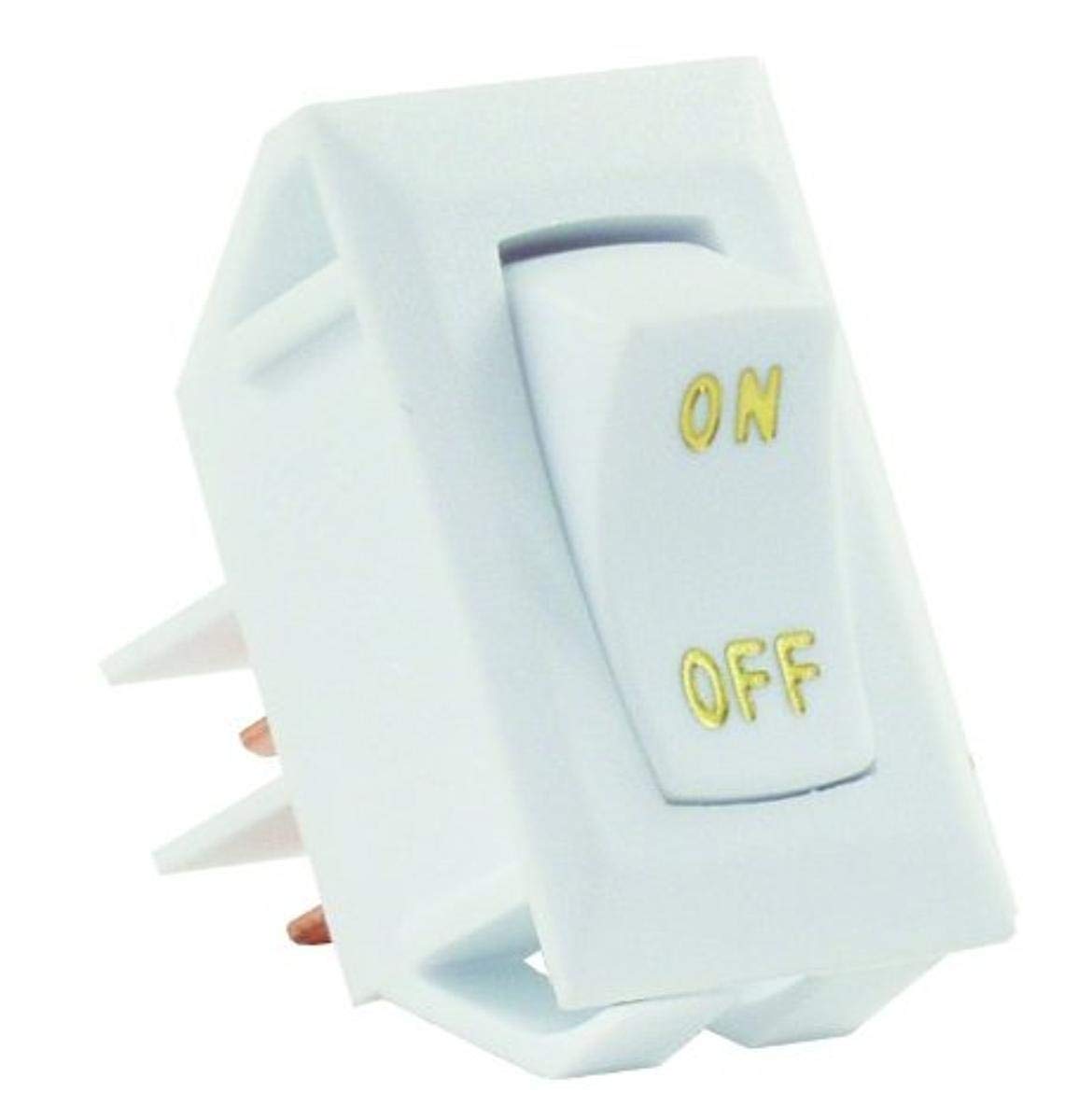 SPST JR Products 12585 White Labeled On/Off Switch