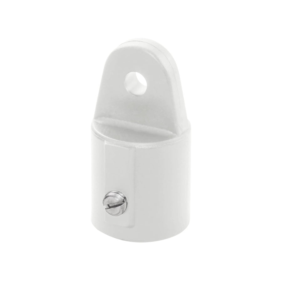 3/4" Inside Eye Top Fitting Whitecap Nylon with Set Screw - White, Pair