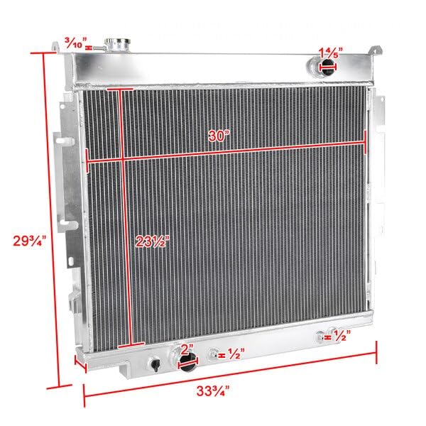 RAD3-F25083 SPEC-D TUNING V8 Diesel Radiator- 3 Core- Not Fit Gas Engine 88-94 Ford F250