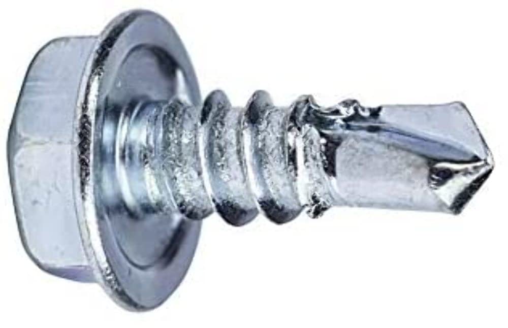 Hex Washer Head Tek ZINC Screw Install Bay #8 x 1/2 Inch Box of 500