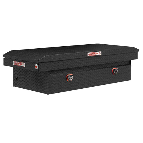 Weather Guard Saddle Truck Box Model 117-52-04, Aluminum, For Full-Size Trucks, Extra Wide, Textured Matte Black, 15.5 cu ft capacity