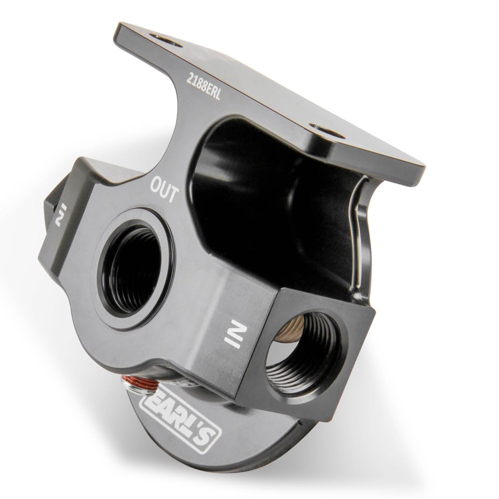 Billet Remote Oil Filter Mount Kit EARL'S PERFORMANCE PLUMBING W/-10 AN O-Ring Ports
