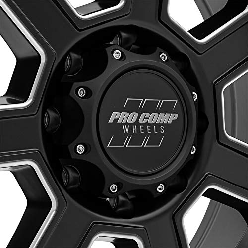 Sledge Pro Comp Wheels Black Wheel with Brushed Finish (20 x 9. inches /8 x 6 inches, 0 mm Offset)