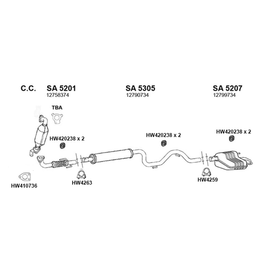Exhaust Pipe ANSA (SA5201)