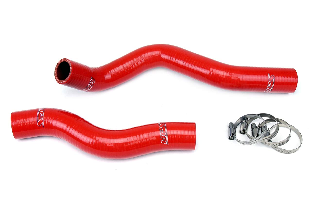 Red HPS 57-1022-RED Silicone Radiator Coolant Hose Kit