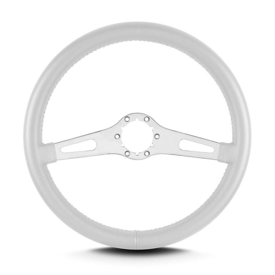 Teardrop Lecarra 65710 14" Brushed Standard Grip White 2 Spoke