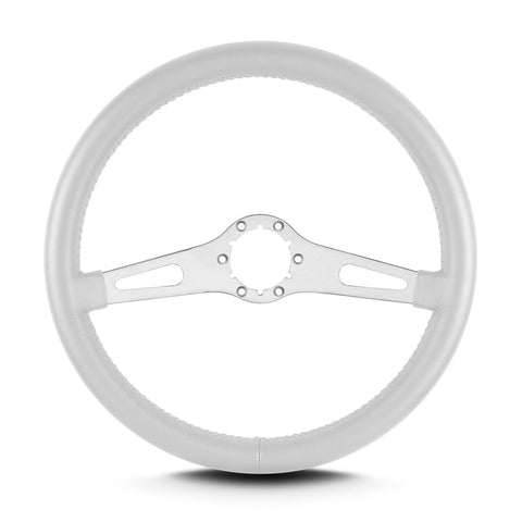 Teardrop Lecarra 65710 14" Brushed Standard Grip White 2 Spoke