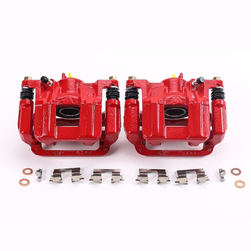 Rear Power Stop S6446 Caliper Pair Powder Coated For Honda Odyssey 2011-2017 [Model Specific]