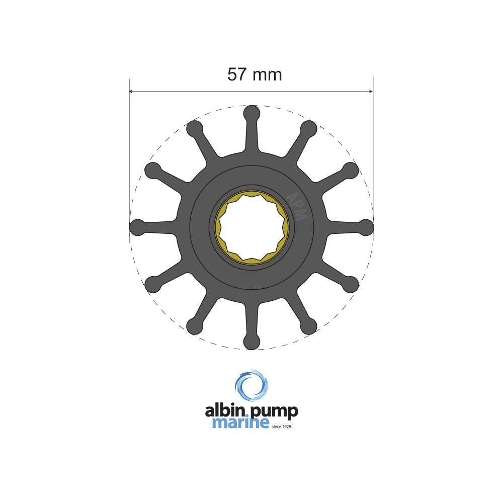 Albin Navyline Pump Impeller Kit PN 06-01-014