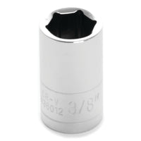 1/4 Drive Performance Tool W36012 Chrome 6-Point Socket, 3/8