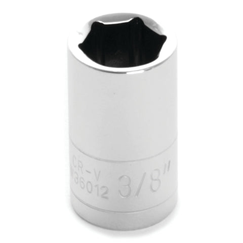 1/4 Drive Performance Tool W36012 Chrome 6-Point Socket, 3/8