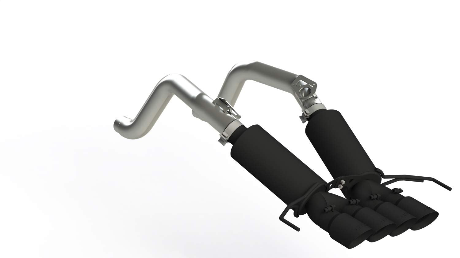 3" MBRP Black Dual Muffler Axle Back System with Quad 4" Dual Wall Tips