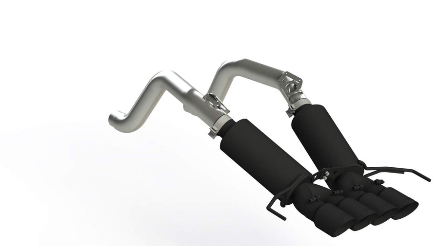 3" MBRP Black Dual Muffler Axle Back System with Quad 4" Dual Wall Tips