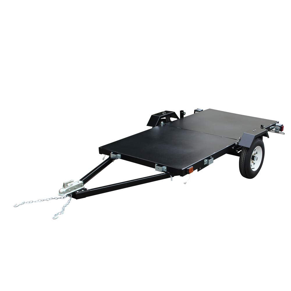 4 x 8 DK2 Single Axle Folding Utility Trailer, Load Capacity 1450 lb, Deck Length 8 ft, Deck Width 4 ft, Model# MFT4X8