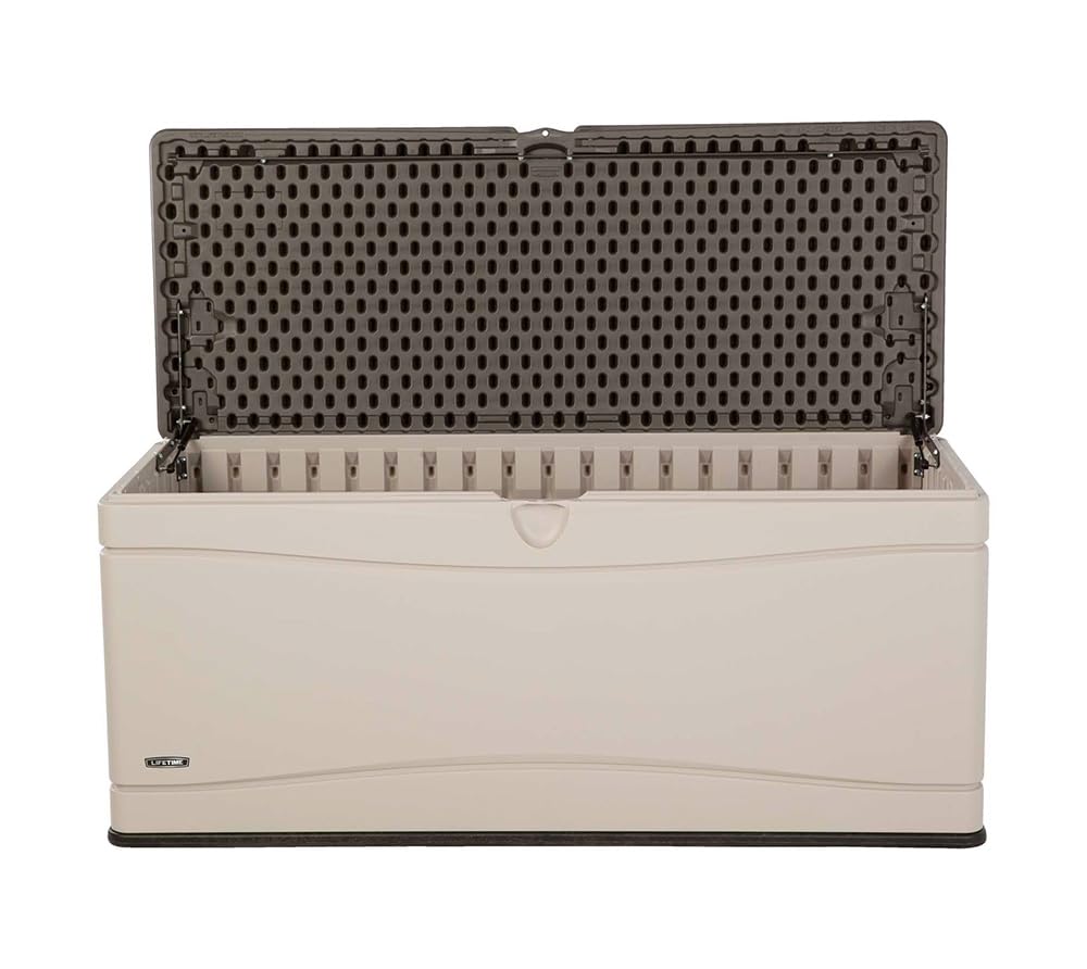 60012 LIFETIME Extra Large Deck Box, 130 Gallon, Desert Sand/Brown