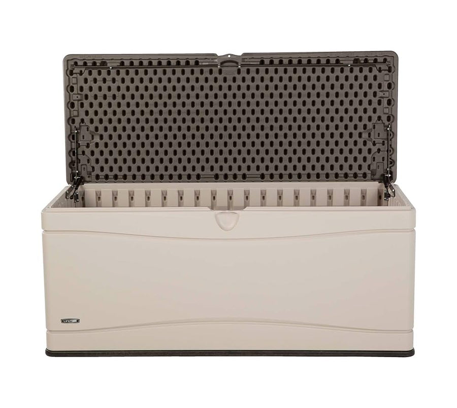 60012 LIFETIME Extra Large Deck Box, 130 Gallon, Desert Sand/Brown