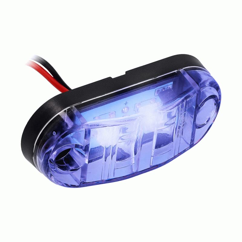 METRA - 2-LED Blue Accent Light - Clear Plastic Bezel (ML-AL2CL-B)