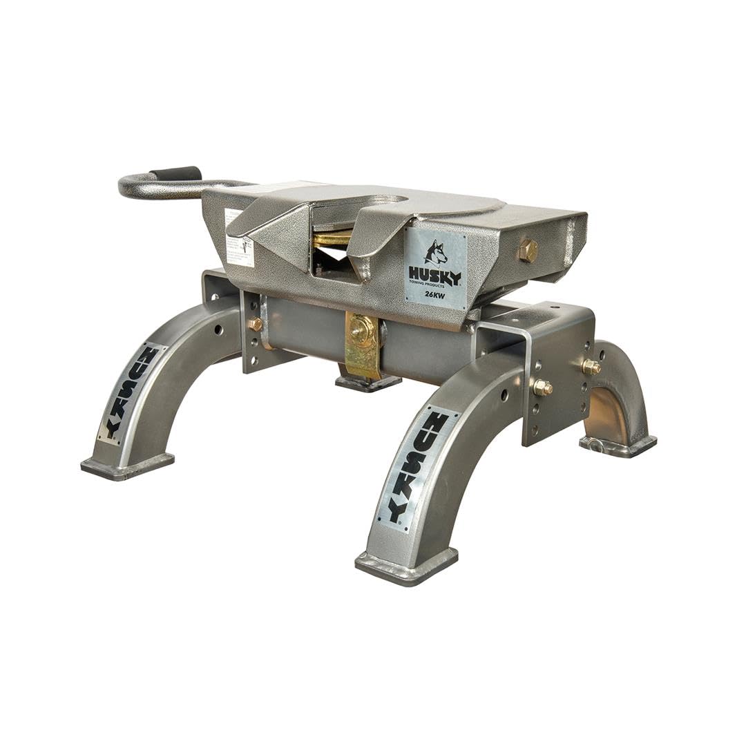 Husky Towing Fifth Wheel Trailer Hitch 33232P W Series Includes Fifth Wheel Head With Wrap Around Jaw/ Head Support and Legs