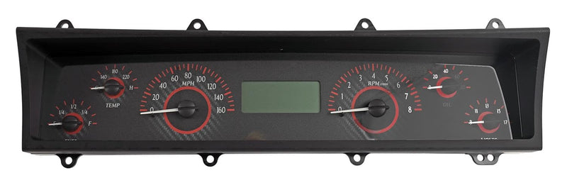 Dakota Digital VHX-69C-NOV-C-R Analog Dash Gauge System Compatible with 1969-76 Chevy Nova Carbon Fiber Red Backlighting