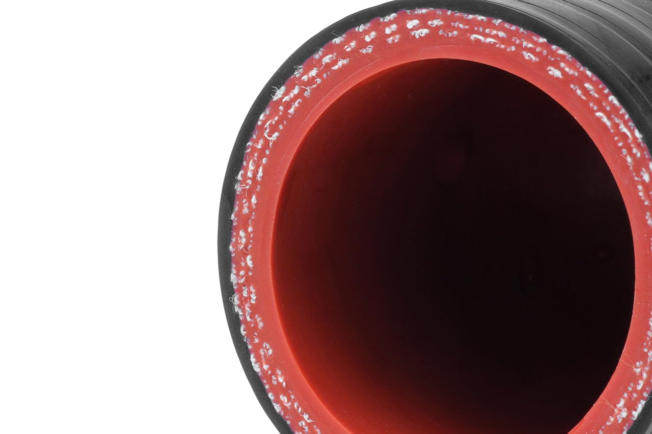 High Temperature HPS RSCC-016-BLK 3-ply Polyester Reinforced Silicone Coolant Cap Bypass Heater, 5/32"ID, 1-1/2"Length, 4 mm Wall Thickness, 350F Max. Temp, Black