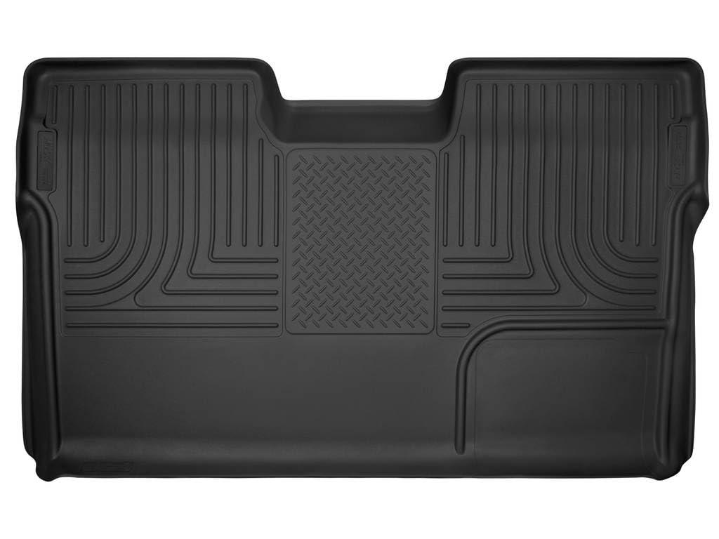 Husky Liners Floor Mats X-act Contour | Fits 2009-2014 Ford F-150 SuperCrew (Full Coverage) | 2nd Row, 1-pc Black - 53391