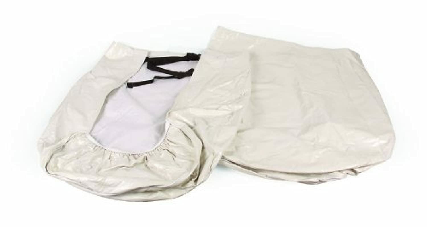 Vinyl Wheel & Tire Protector Camco 45332, 2 Pack (27 inches-29 inches, Off-White)