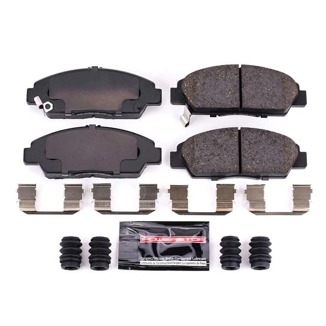 Power Stop Z23-568 Z23 Evolution Sport Carbon Fiber Infused Ceramic Brake Pads with Hardware For Honda Prelude 1992-1996 [Model Specific]