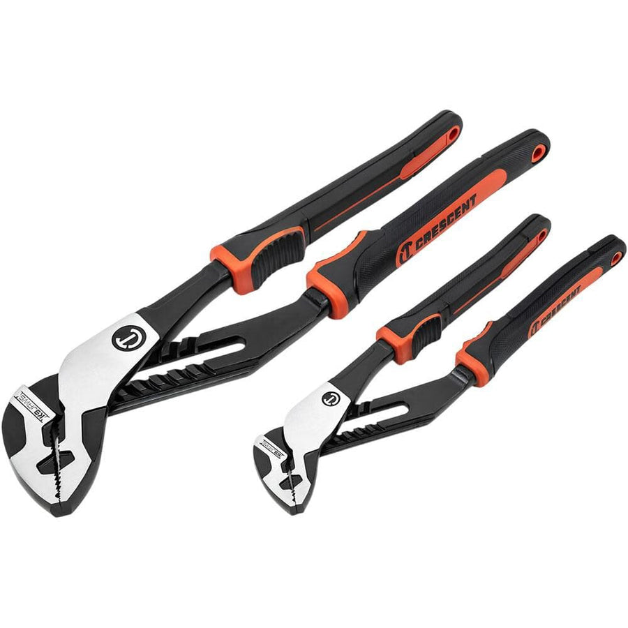 Z2 K9 Crescent Straight Jaw Dual Material Tongue & Groove Plier Set - Adjustable Plier Set with 8 Jaw Positions - Premium Hand Tool Set - 2-Piece Set - RTZ2CGSET2