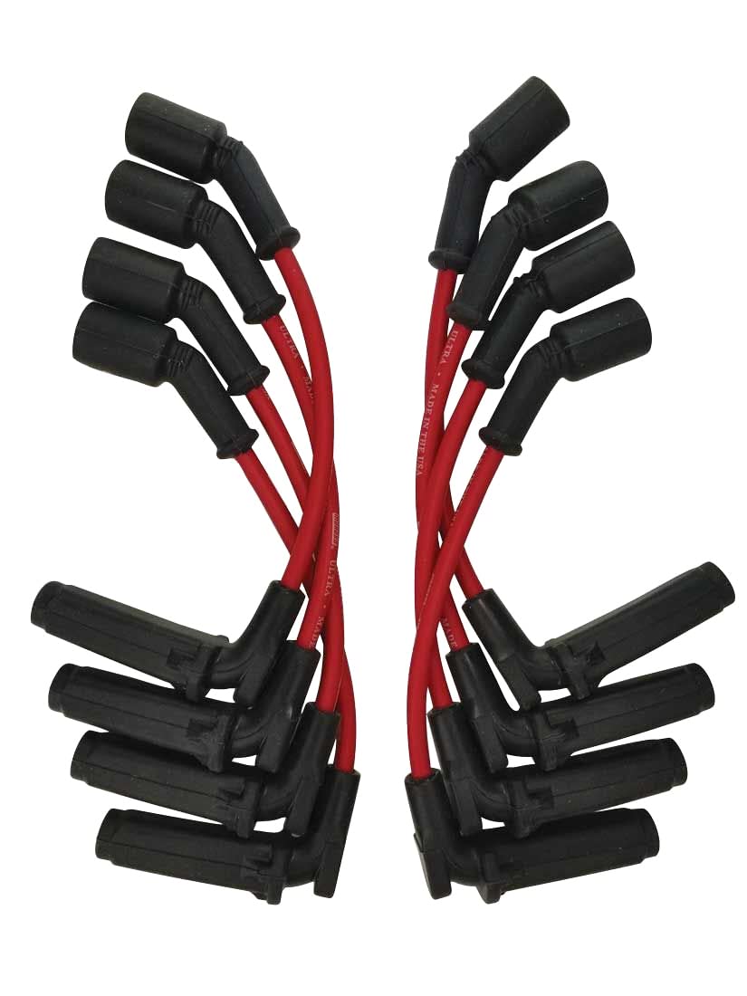 Moroso Ultra Series Red Spark Plug Wires, 11" Length, GM LS, 90 Degree Plug Ends