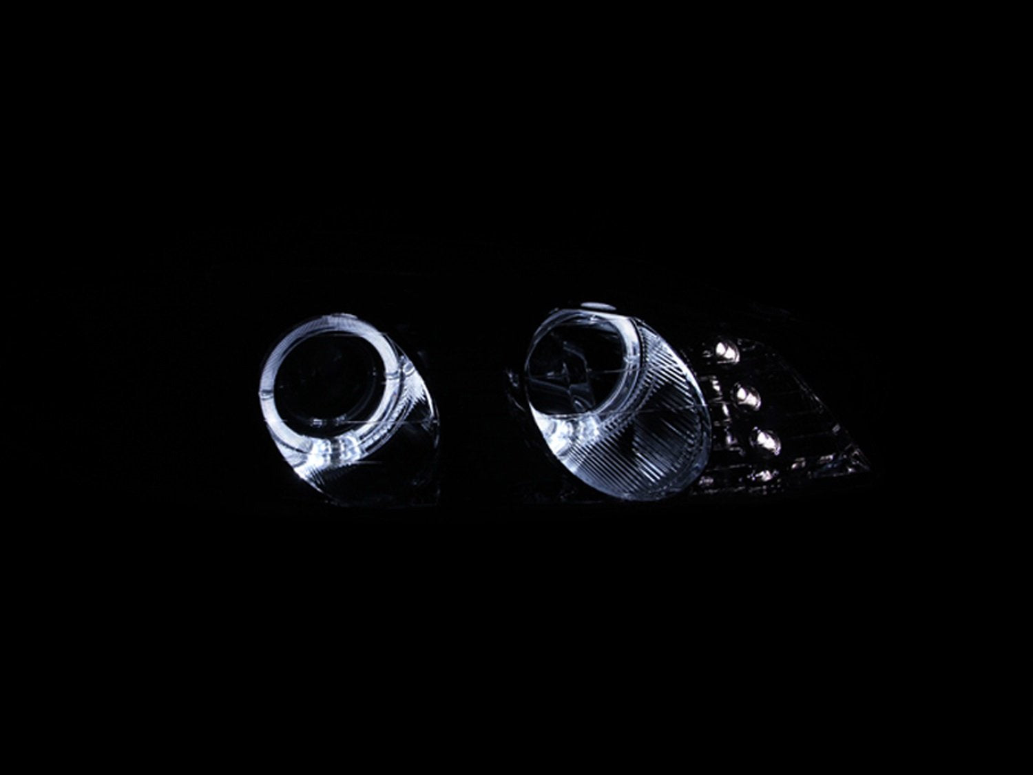 Chrome/Clear/Amber Halogen Projector Headlight AnzoUSA for Mitsubishi Eclipse