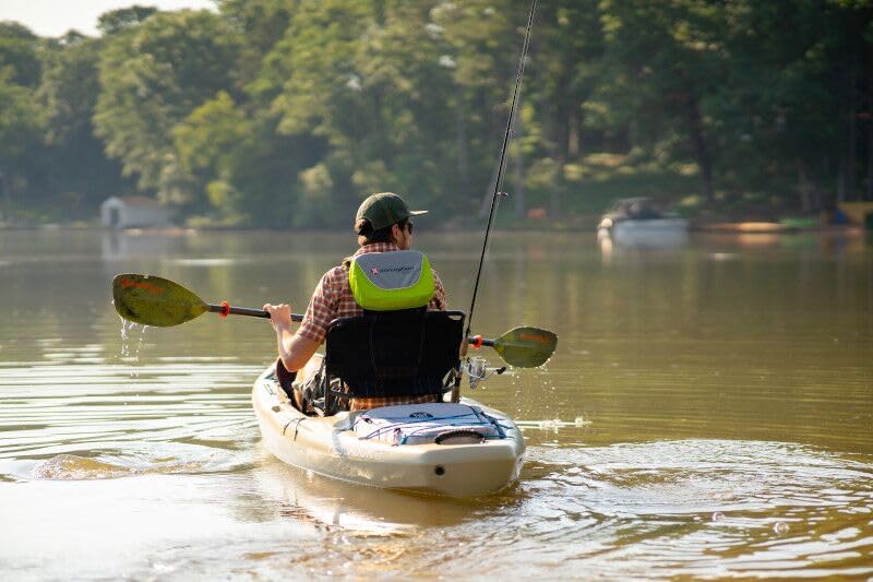 Pescador Pro 10 Perception Kayaks | Sit on Top Fishing Kayak with Adjustable Lawn Chair Seat | Large Front and Rear Storage | 10' 6" | Moss Camo