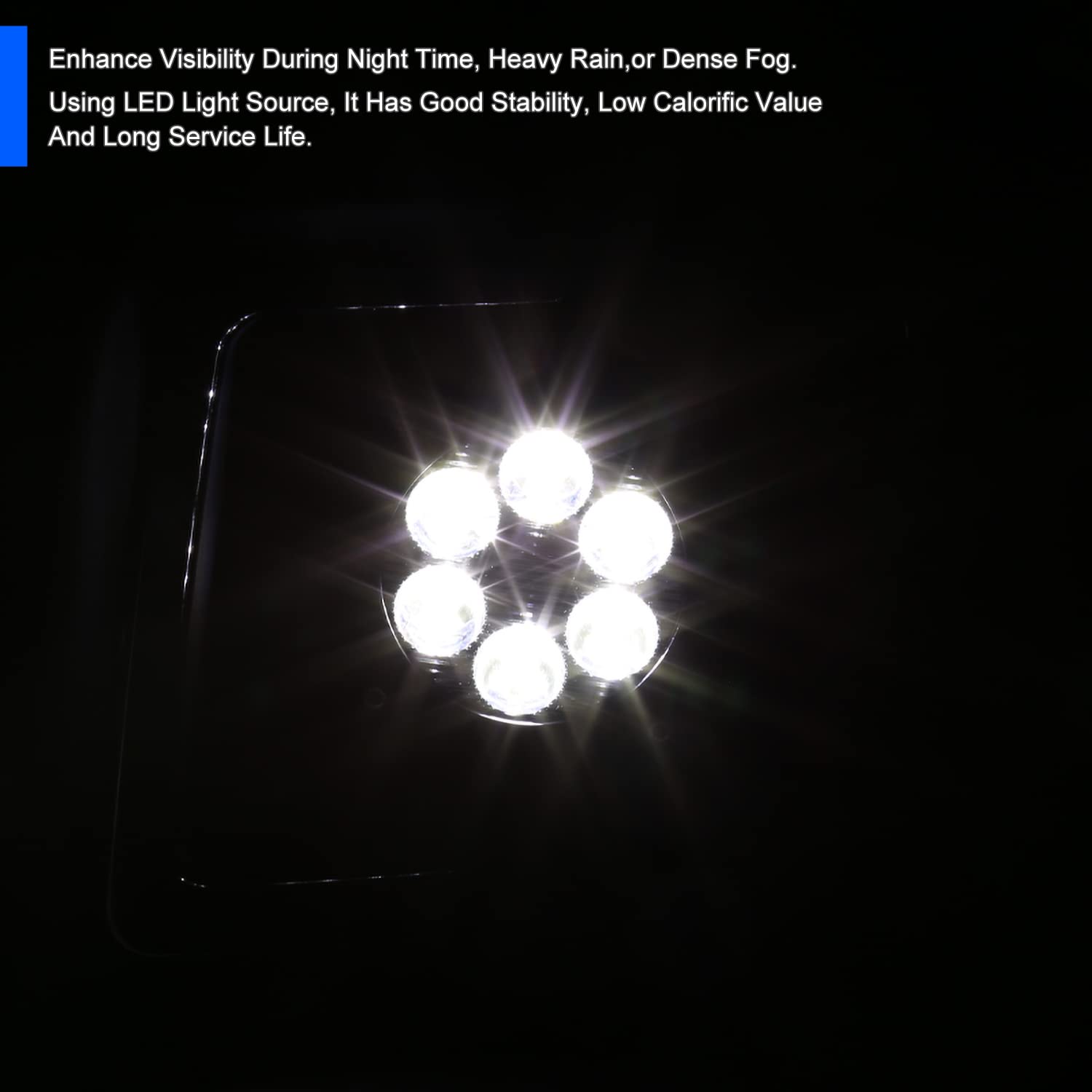 Clear Driving LED Fog Lights SPEC-D TUNING +Built-In LED Bulbs + Switch Compatible with 2015-2018 GMC Sierra 2500HD 3500HD L+R Pair Assembly
