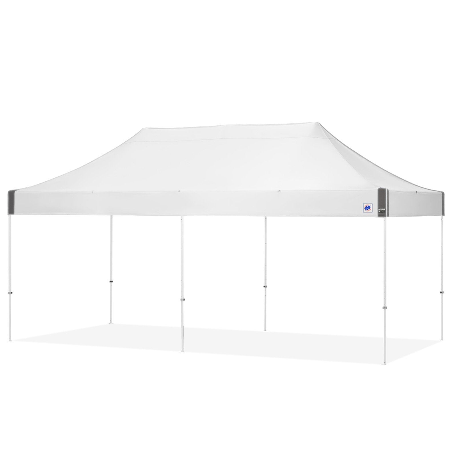 E-Z UP Instant Shelter Eclipse Canopy, 10' x 20', White Steel Frame and Professional Grade White Top