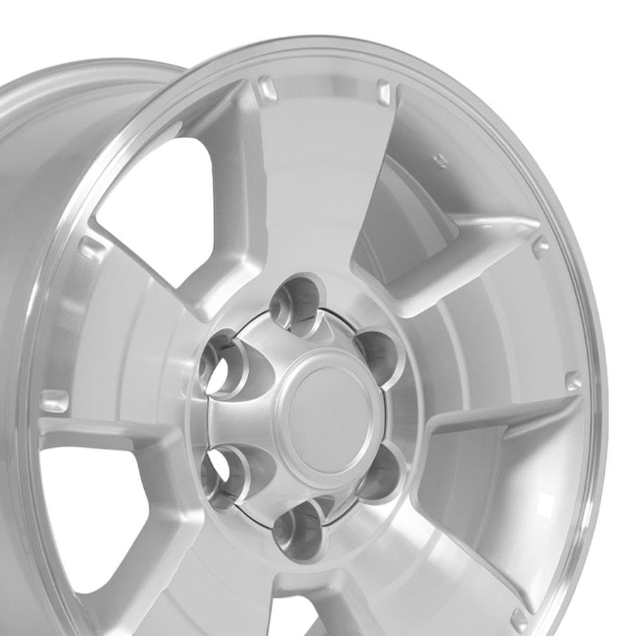17 Inch OE Wheels TY09 Rim Fits 4Runner Style 6x139.7 17x7.5 Gloss Silver Machined - Hollander 69429 (1)