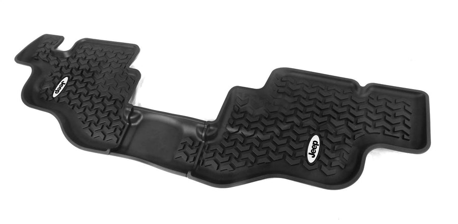 DMC-12950.22 Rugged Ridge All Terrain; Floor Liner; Rear; Black; w/Jeep Logo;