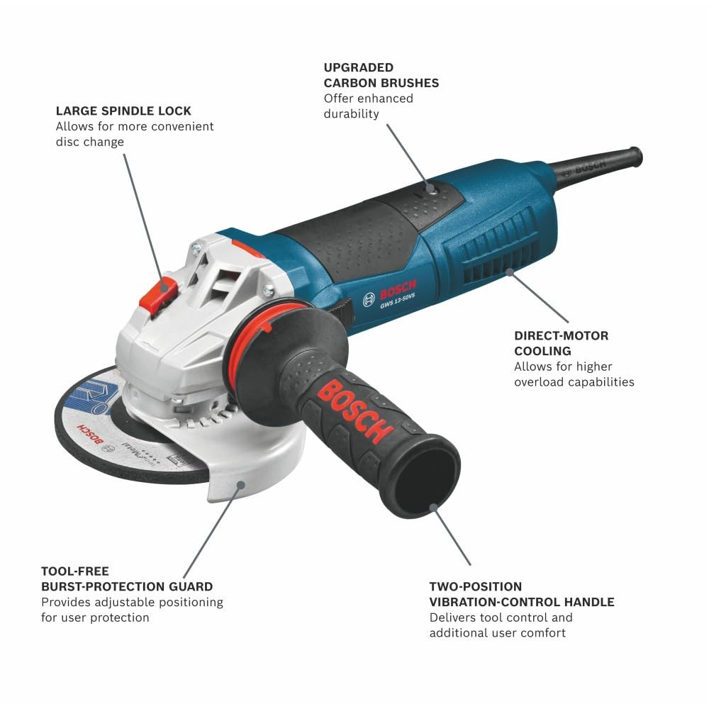 5 In. Bosch GWS13-50VS Angle Grinder