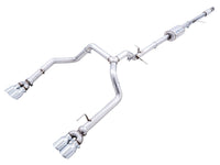 4th Gen AWE Tuning GM 1500 5.3L 0FG Catback Split Rear Exit (w/Bumper Cutouts) - Quad Chrome Tips - 3015-42201