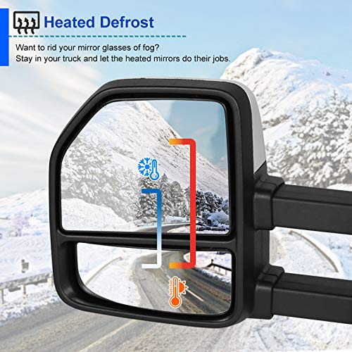 RMX-F25017F2GH-P-FS SPEC-D TUNING Superduty-Towing Mirrors for 17-Up Ford F250