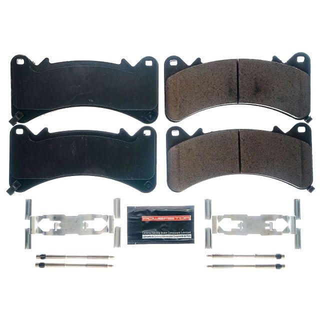 Power Stop Z23-1910 Z23 Sport Carbon Fiber Infused Ceramic Brake Pads with Hardware For Escalade, Escalade ESV, Silverado, Suburban, Tahoe, Sierra, Yukon, Yuko [Model Specific]