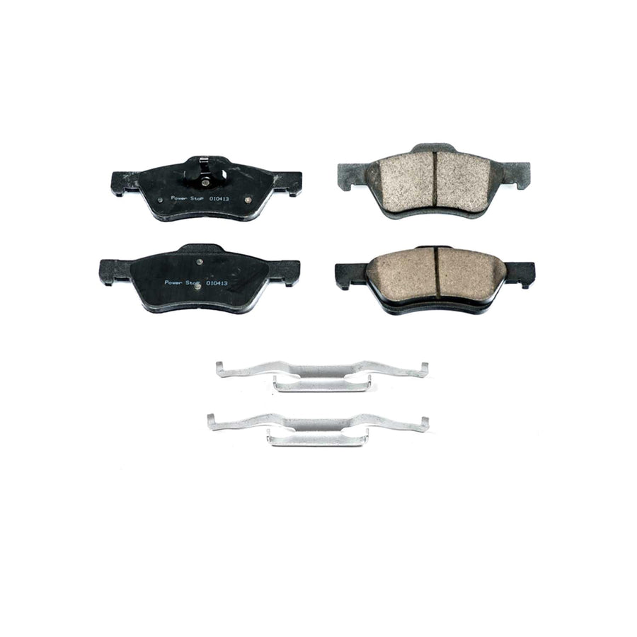 Power Stop Brake Kit Front For Ford Escape 2010-12 |Mazda Tribute 2010 |Mercury Mariner 2010-11 - Ceramic Brake Pads With Installation Hardware, 17-1047C