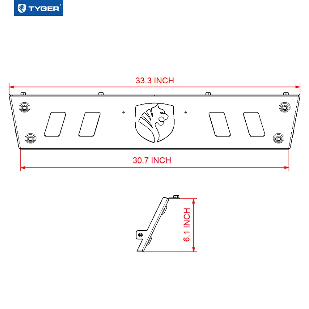 Tyger Auto TG-BP6T80668 Skid Plate Compatible Only with TG-SP6T80668 | Won't Work with Any Other Aftermarket Bumpers