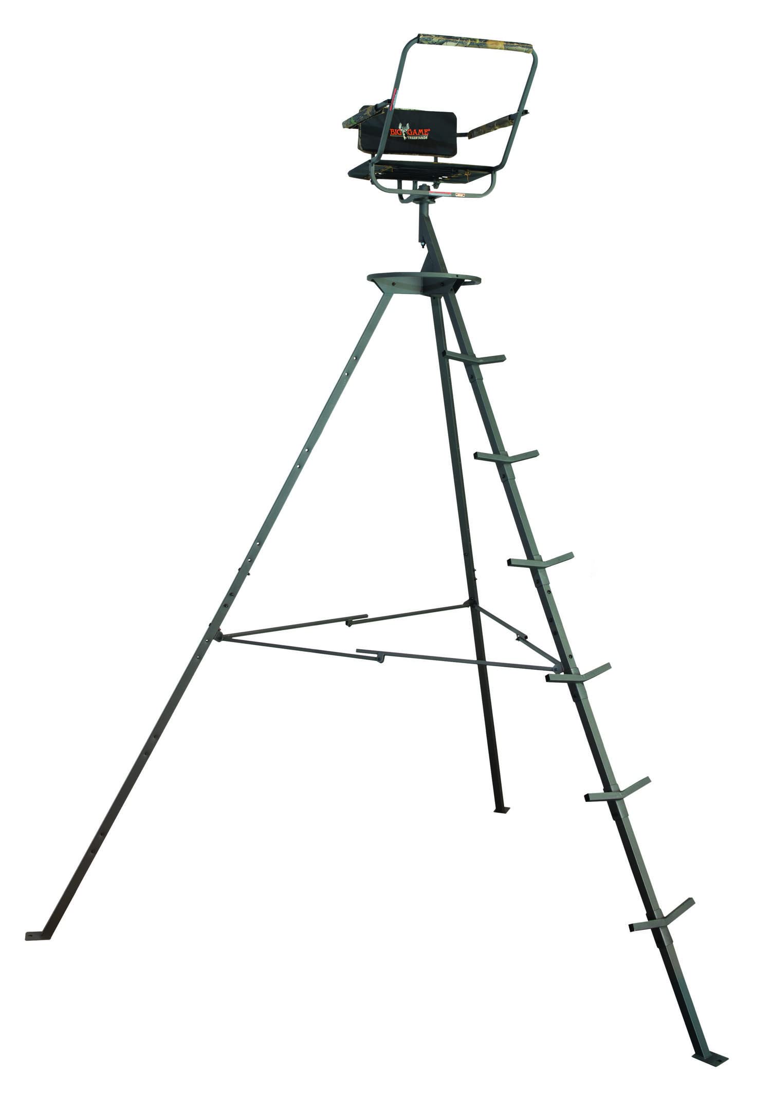 Pursuit Tripod BIG GAME Whitetail Deer Elk Mule Pronghorn Above Hunting Outdoors Padded 360 Degree Rotation 12' Tall Treestand